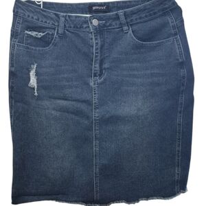 Allegra K Women's Blue Denim Skirt